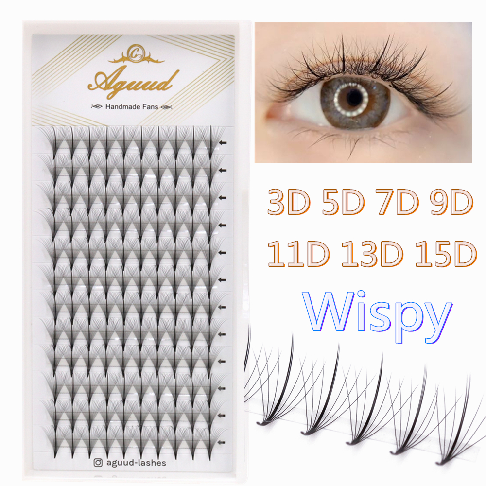 Eyelash Extension Hybrid - AGUUD Pointy Base Wispy Premade Fans
