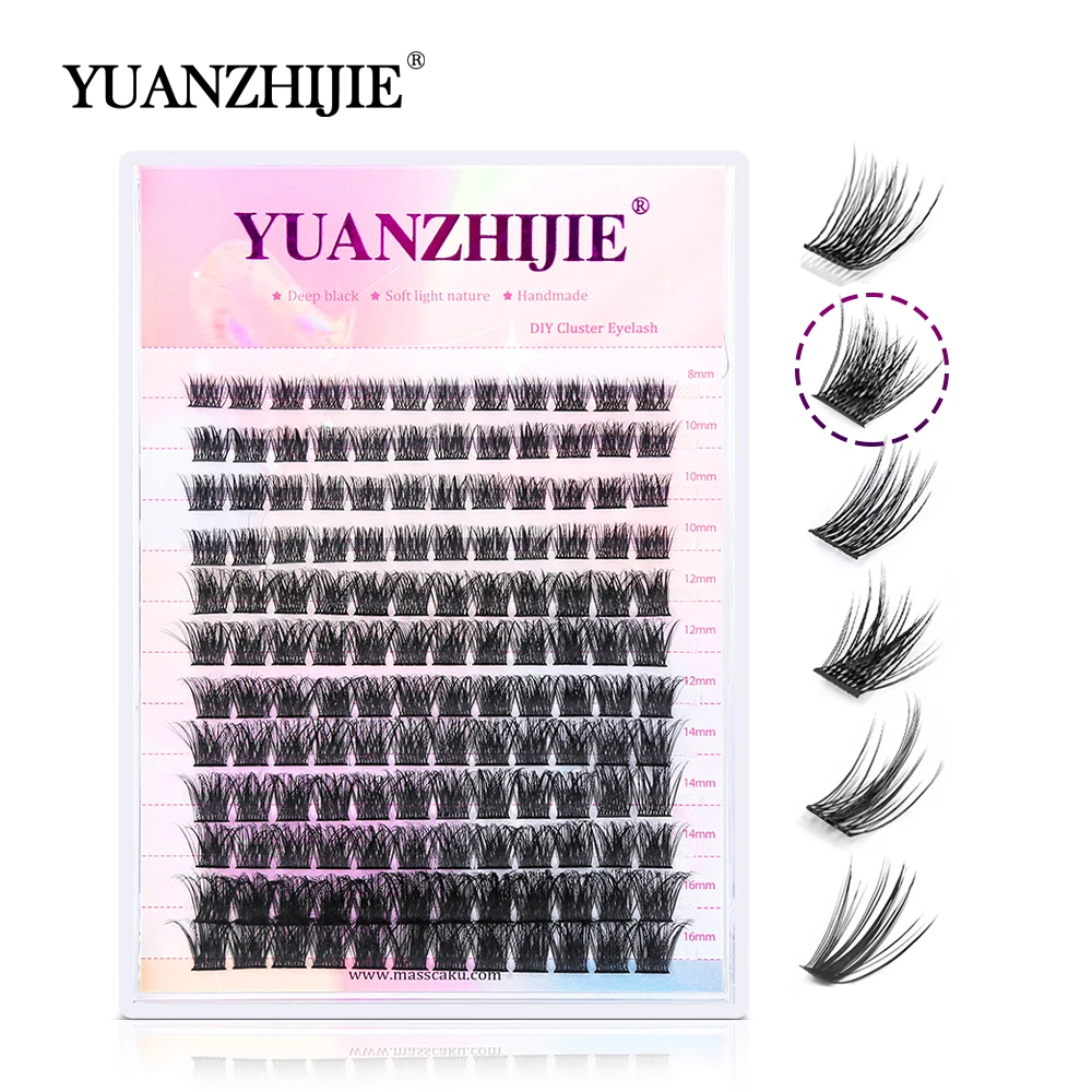 Eyelash Extension Russian Volume - 144 pcs DIY Cluster Segmented Lashes