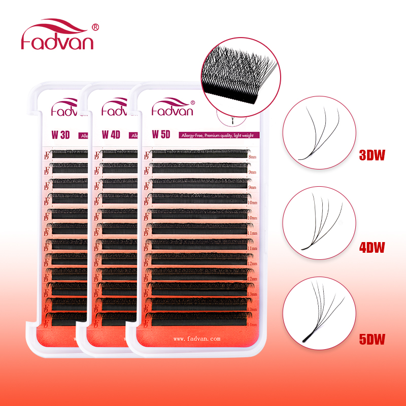 Eyelash Extension Hybrid - FADVAN 8-12/8-14mm Eyelashes W 3D 4D