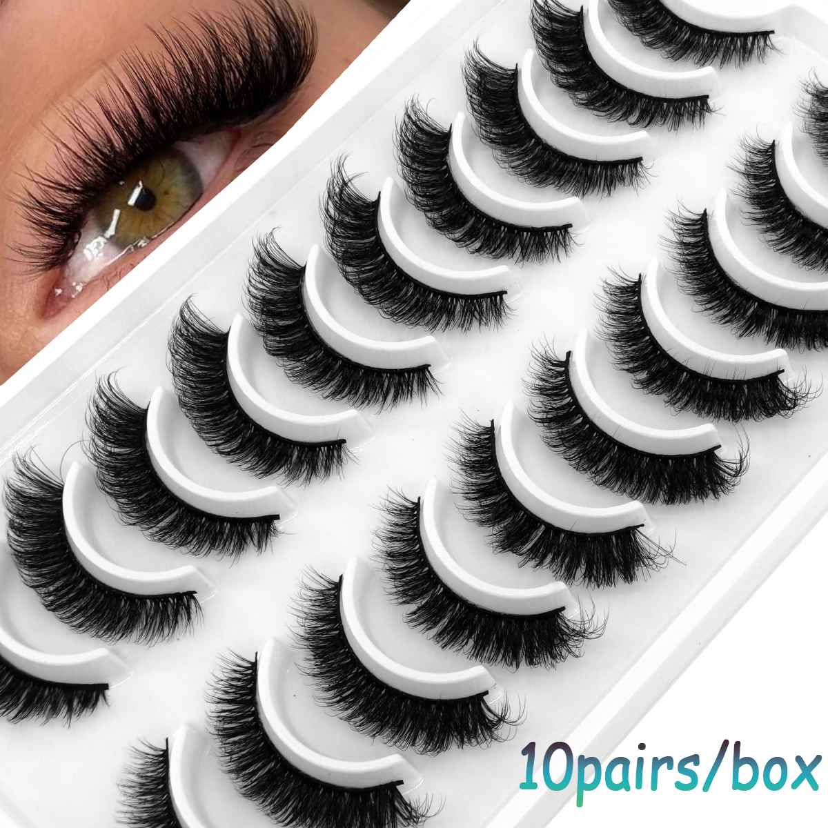 Eyelash Extension Russian Volume - HBZGTLAD Russian Strip Lashes 10 Pairs