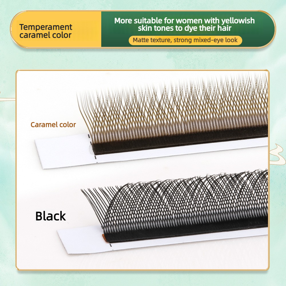 Eyelash Extension Hybrid - Brown YY Premade Fans Eyelash Extensions