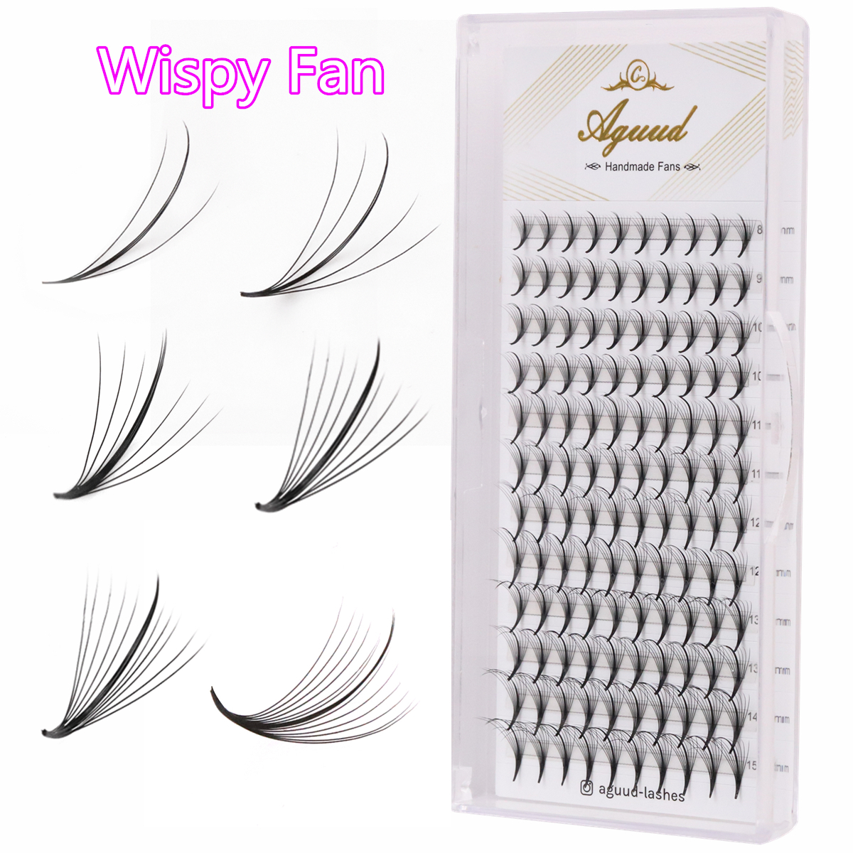 AGUUD Pointy Base Wispy Premad - مراجعة Eyelash Extension Hybrid وسعره