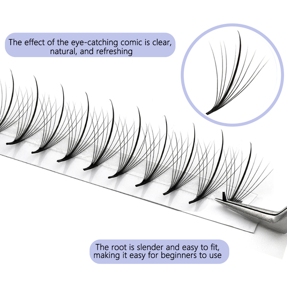 AGUUD Pointy Base Wispy Premad - مراجعة Eyelash Extension Hybrid وسعره
