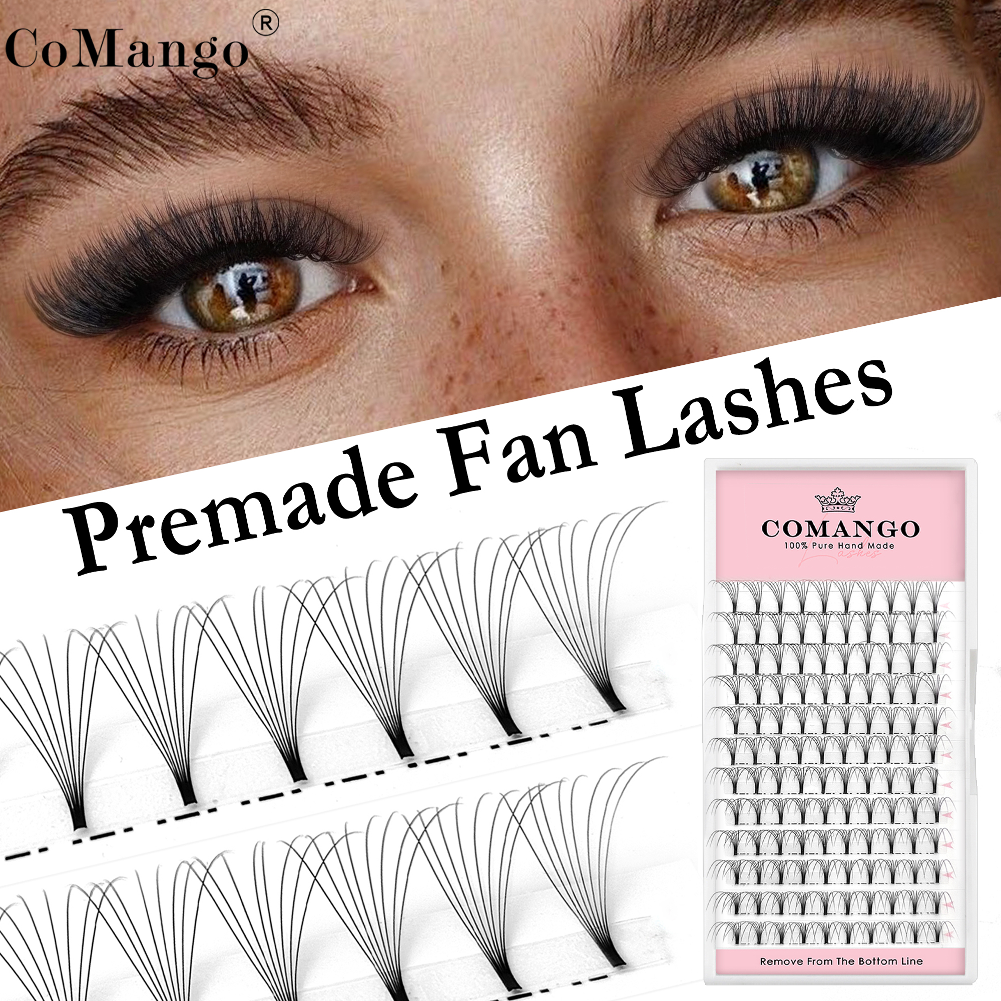 CoMango Short Stem Eyelash Ext - مراجعة Eyelash Extension Wet Look وسعره