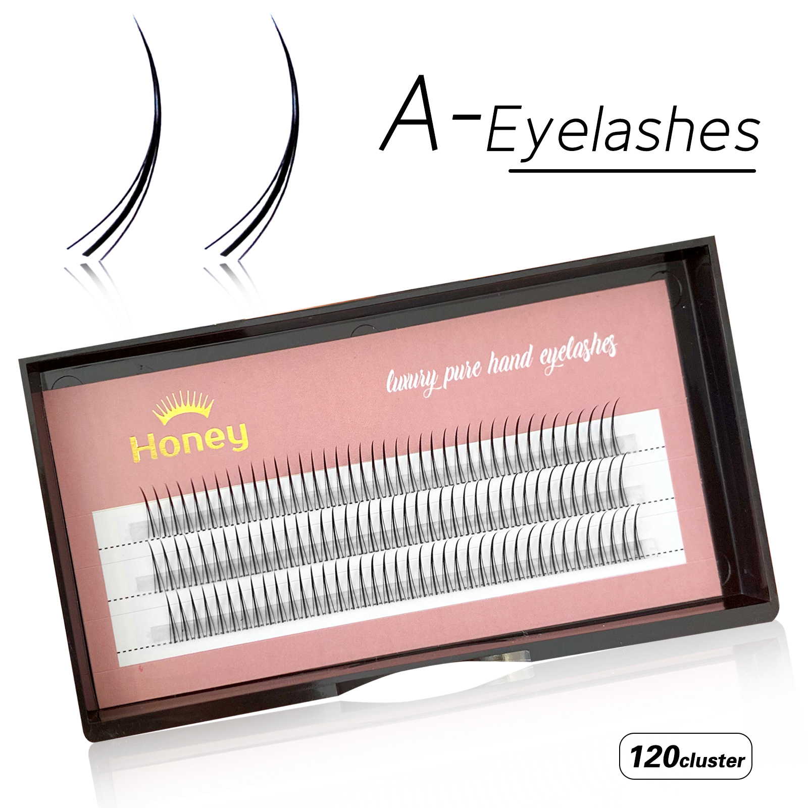 A-type M Shape Grafted Eyelash - مراجعة Eyelash Extension Wet Look وسعره