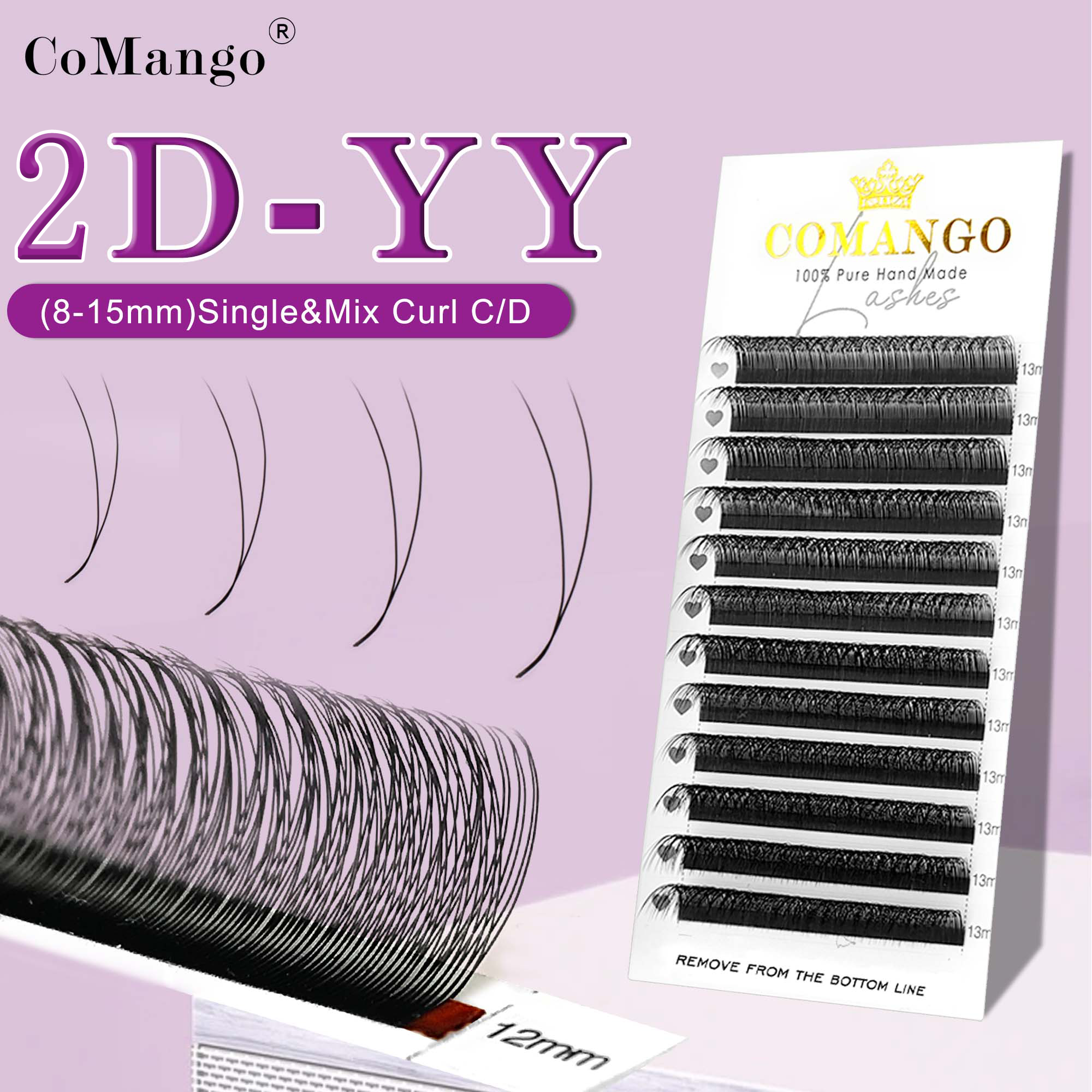 CoMango C/D Curl High Quality  - مراجعة Eyelash Extension Hybrid وسعره