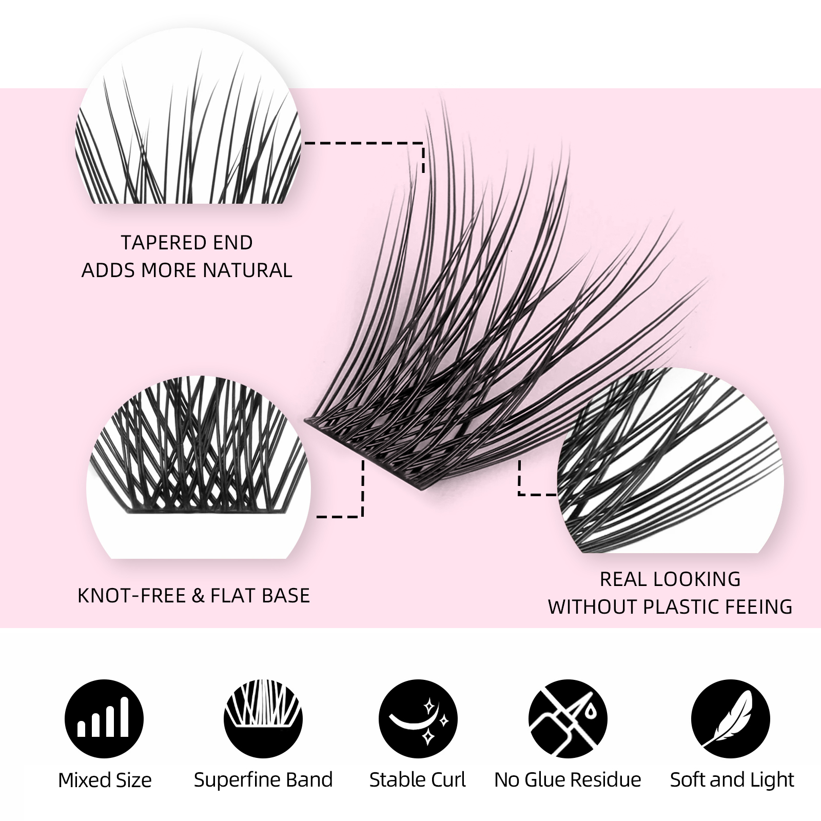 144 pcs DIY Cluster Segmented  - مراجعة Eyelash Extension Russian Volume وسعره
