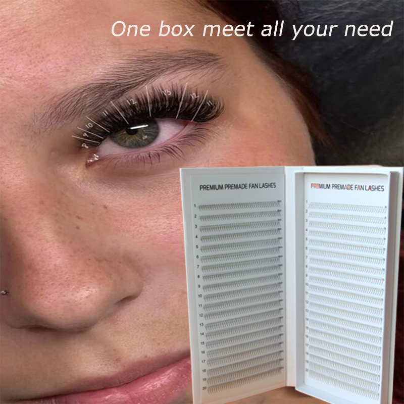 800/1600 Fans Narrow Premade L - مراجعة Eyelash Extension Russian Volume وسعره