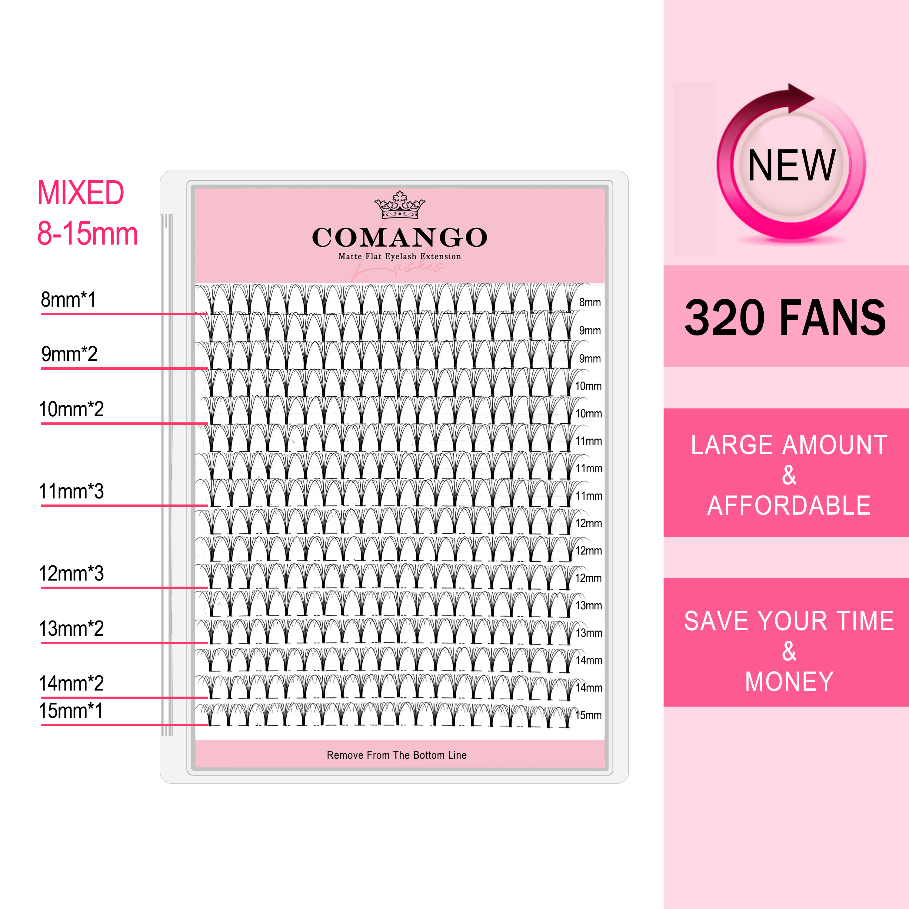 CoMango 320pcs Short Stem Prem - مراجعة Eyelash Extension Wet Look وسعره