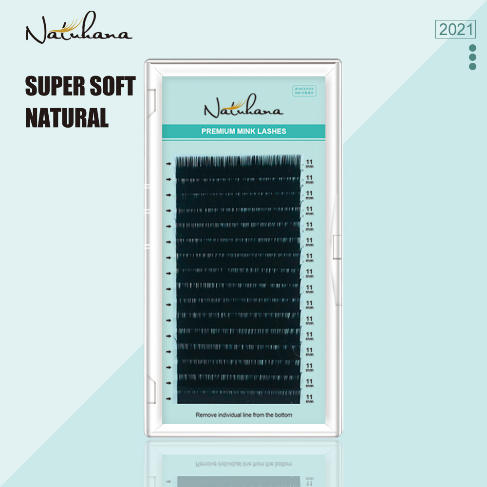 NATUHANA 16Rows C cc D dd Natu - مراجعة Eyelash Extension Wet Look وسعره