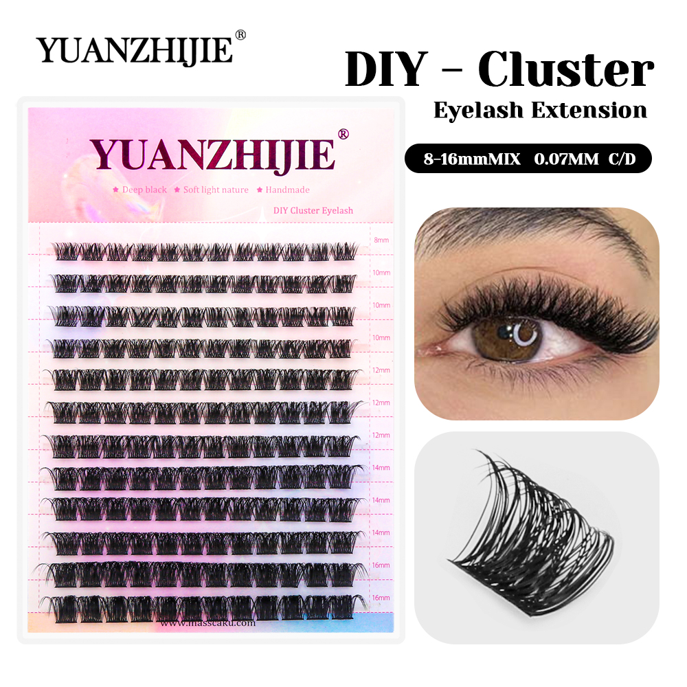 12 Rows YUANZHIJIE Premium Fau - مراجعة Eyelash Extension Hybrid وسعره