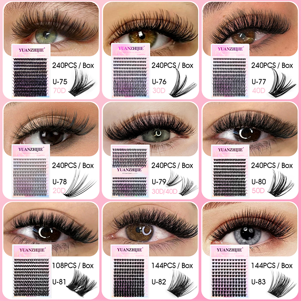 12 Rows YUANZHIJIE Premium Fau - مراجعة Eyelash Extension Hybrid وسعره