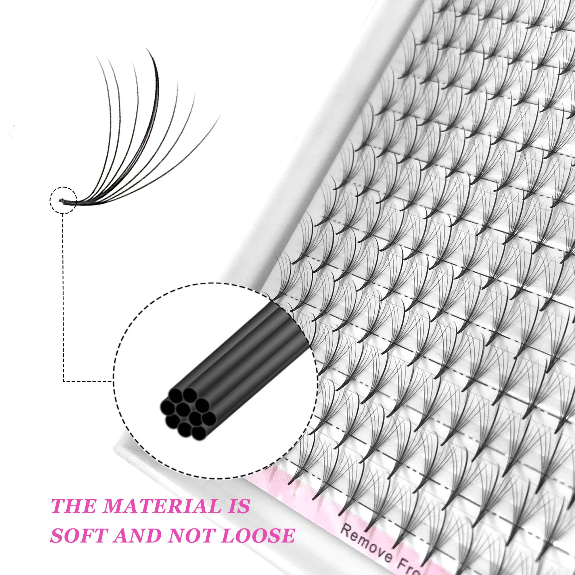 7D 300Fans Thin Pointy Base Pr - مراجعة Eyelash Extension Hybrid وسعره