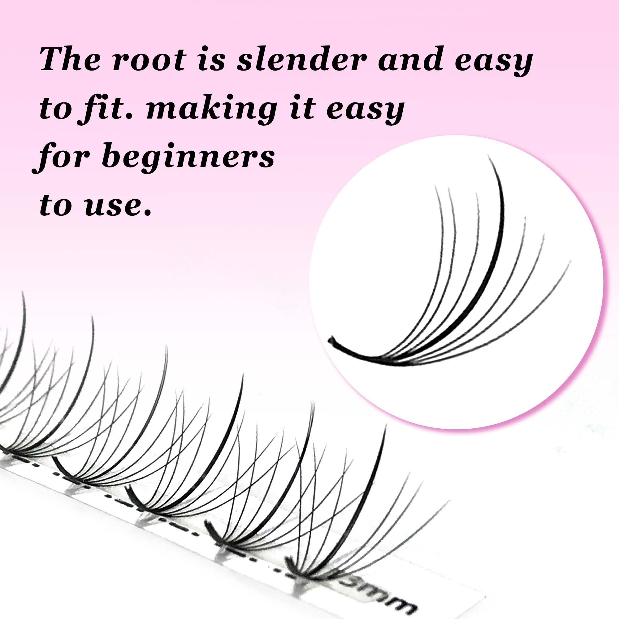 7D 300Fans Thin Pointy Base Pr - مراجعة Eyelash Extension Hybrid وسعره