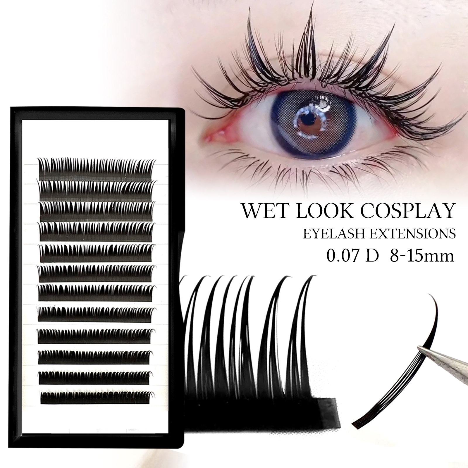 Wet look Cosplay Eyelash Exten - مراجعة Eyelash Extension Wet Look وسعره