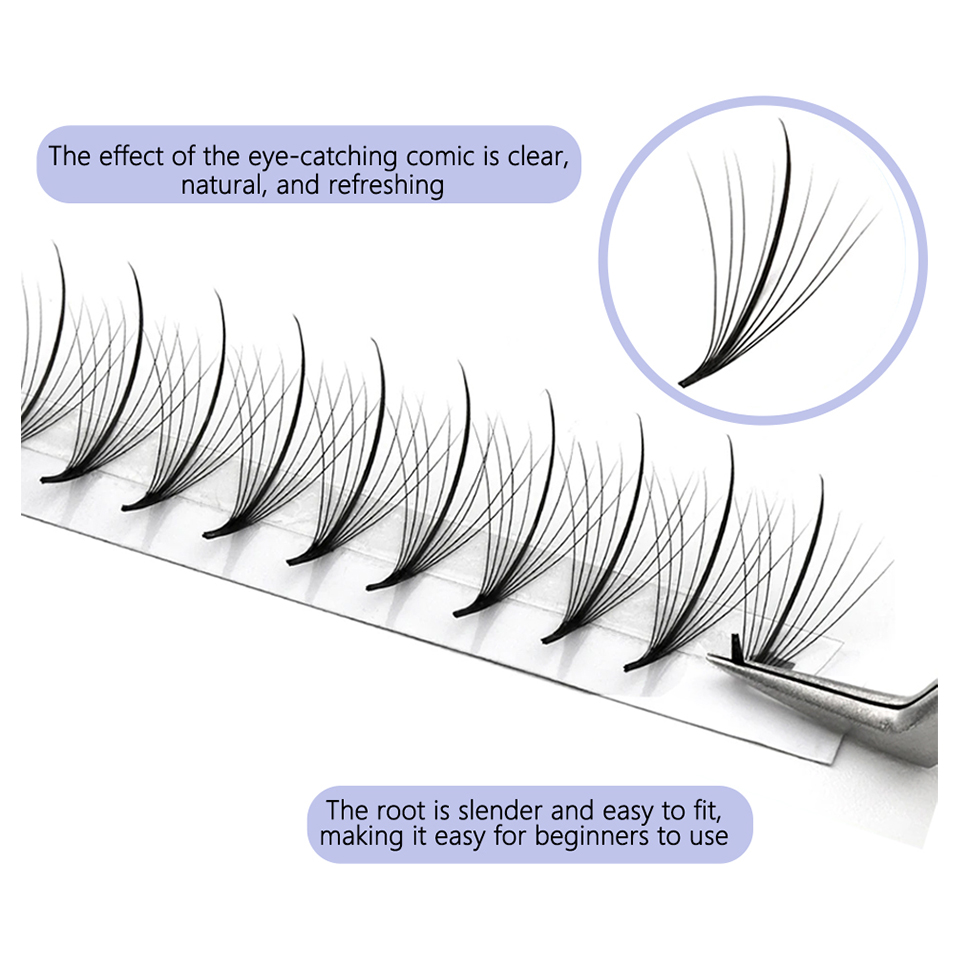 Aguud 3D 5D 7D 9D Wispy Prefab - مراجعة Eyelash Extension Hybrid وسعره