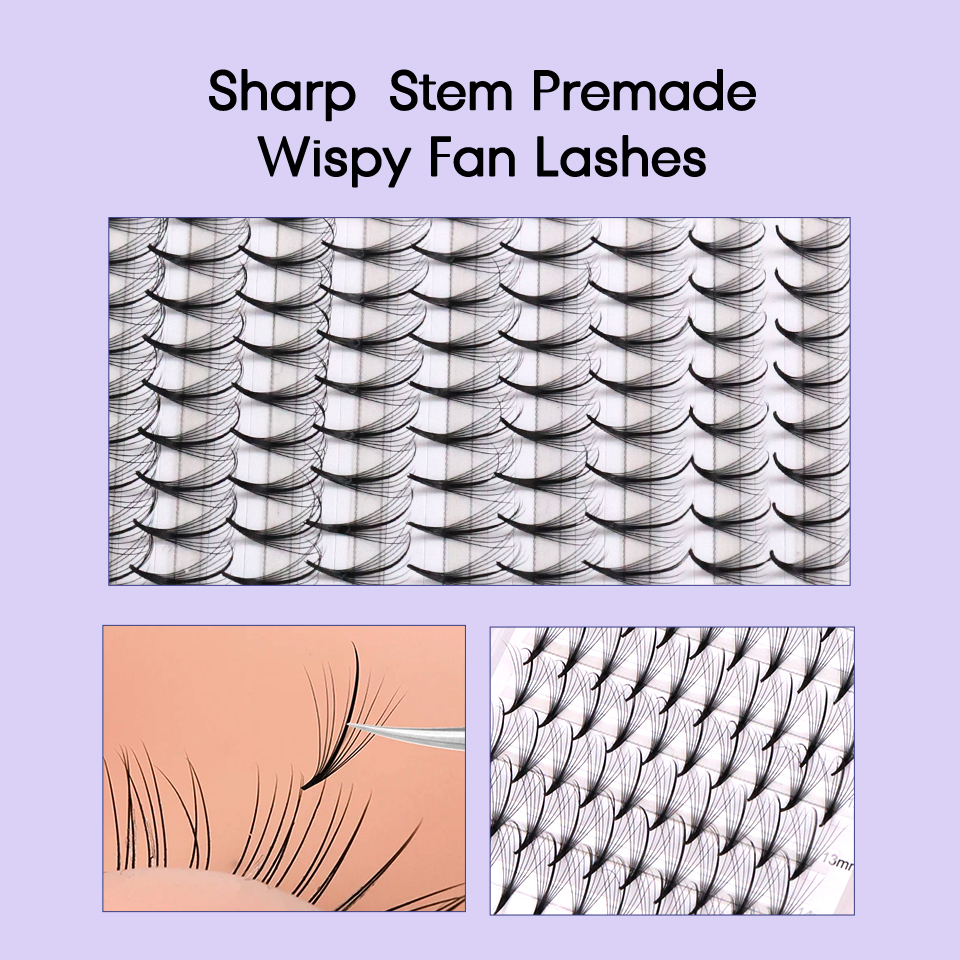 Aguud 3D 5D 7D 9D Wispy Prefab - مراجعة Eyelash Extension Hybrid وسعره
