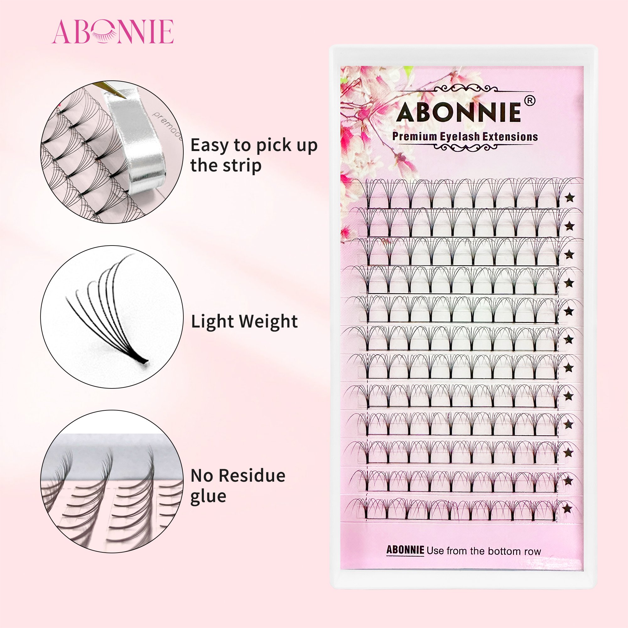 Abonnie 6D Narrow Fan Premade  - مراجعة Eyelash Extension Russian Volume وسعره