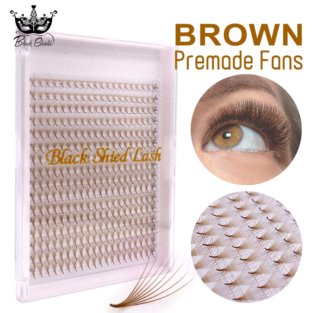 320 Colored Pointy Base Brown  - مراجعة Eyelash Extension Russian Volume وسعره