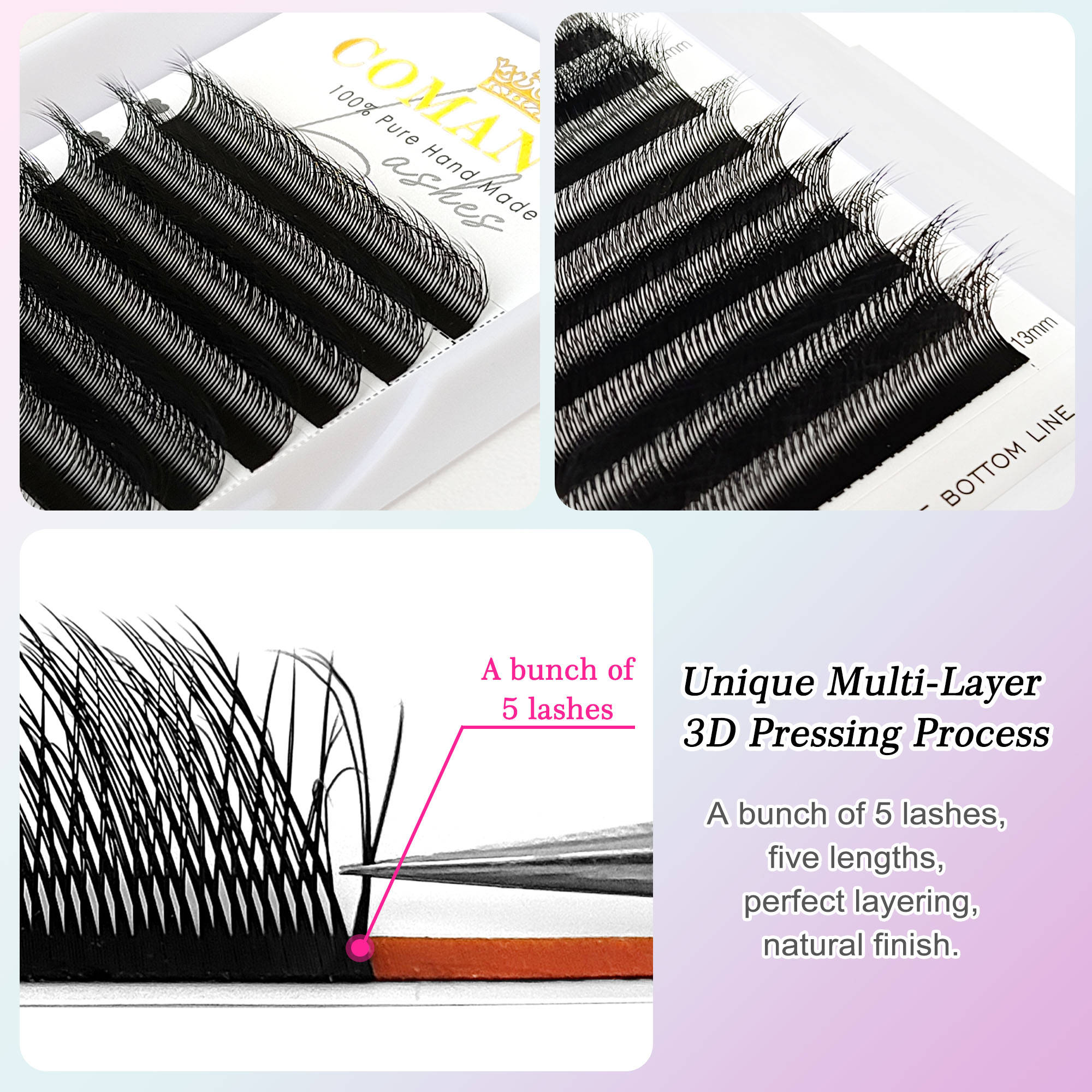 CoMango Premium Mutil-layer Sl - مراجعة Eyelash Extension Hybrid وسعره