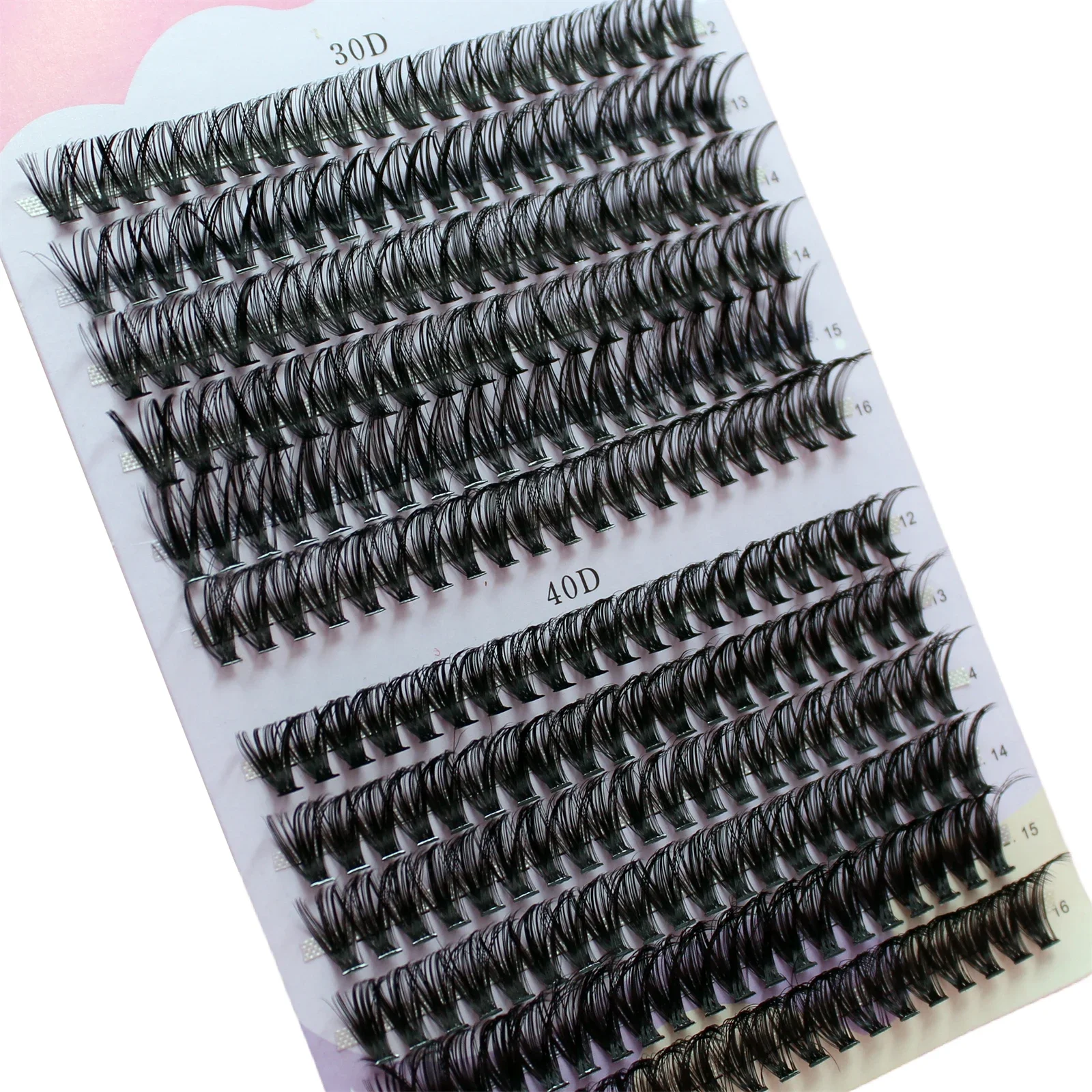 Natural Thick 30/40D Mix 12-16 - مراجعة Eyelash Extension Russian Volume وسعره