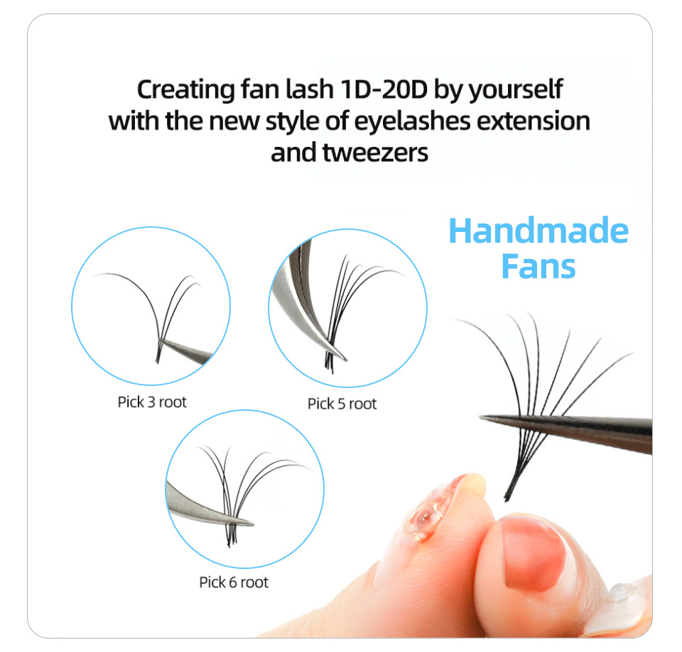 AGUUD 16 Rows Long 16-20mm Eye - مراجعة Eyelash Extension Russian Volume وسعره