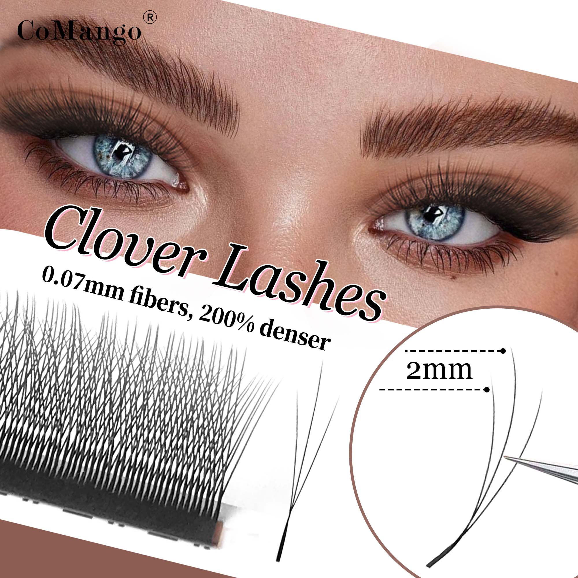 CoMango W Shape Eyelash Extens - مراجعة Eyelash Extension Wet Look وسعره