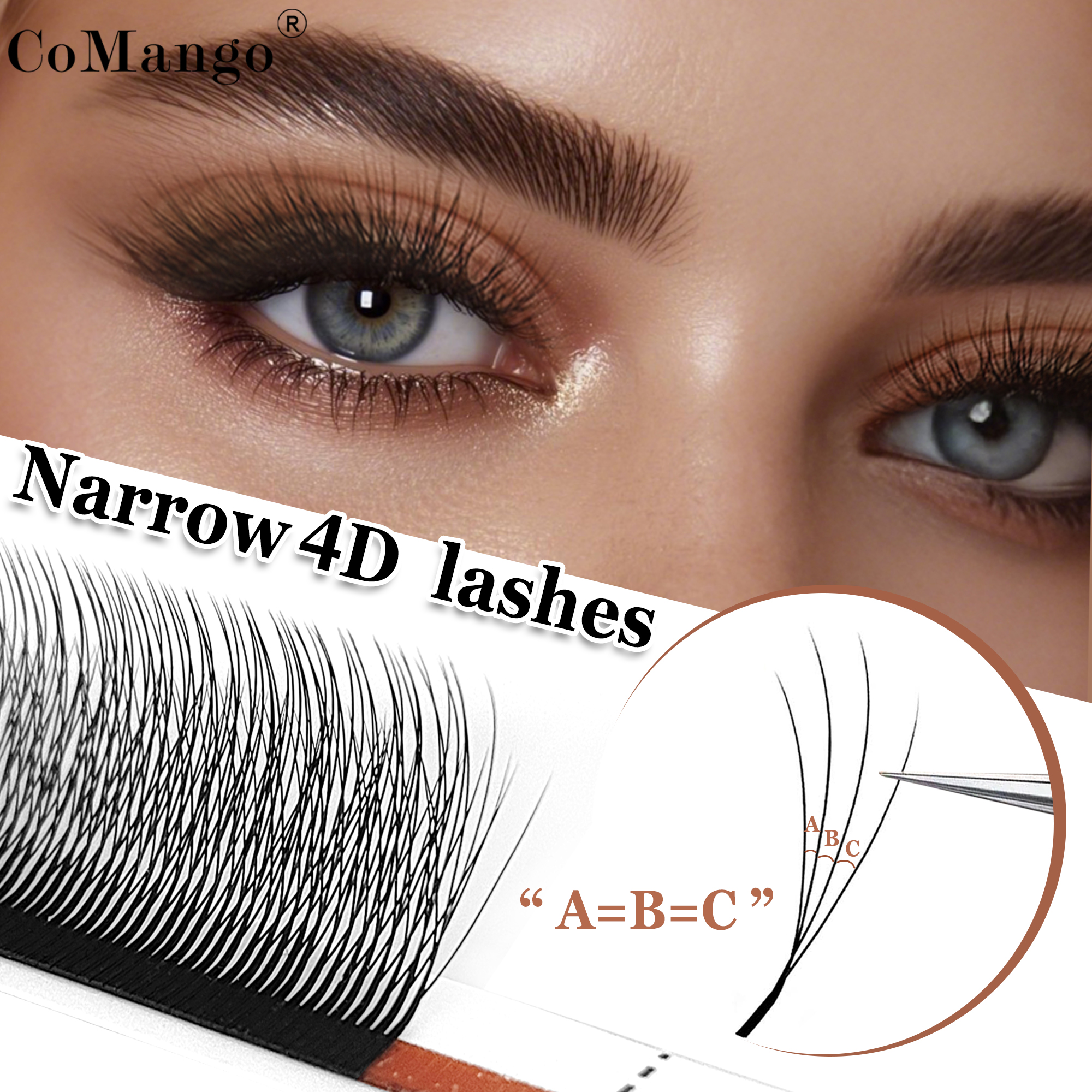 CoMango W Shape Eyelash Extens - مراجعة Eyelash Extension Wet Look وسعره