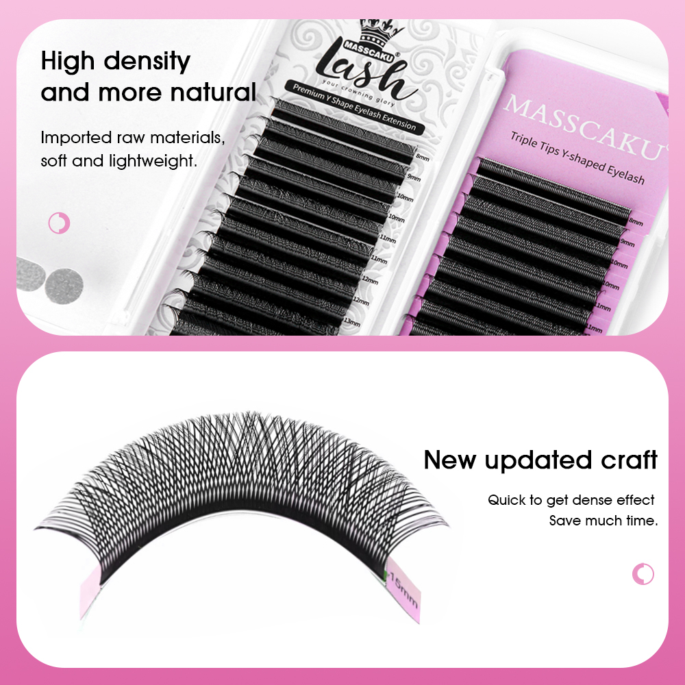 MASSCAKU Hot Selling Natural P - مراجعة Eyelash Extension Russian Volume وسعره