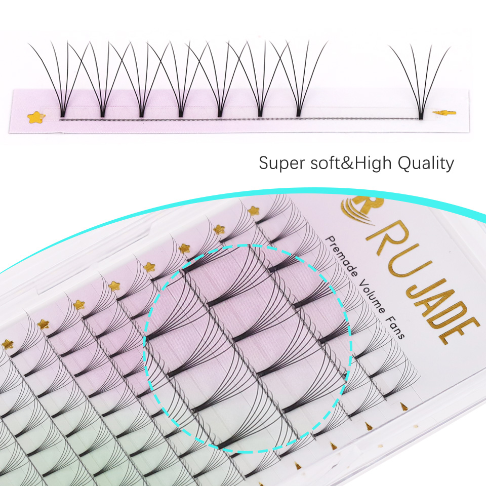 RUJADE Short Stem 3D 4D 5D 6D  - مراجعة Eyelash Extension Russian Volume وسعره