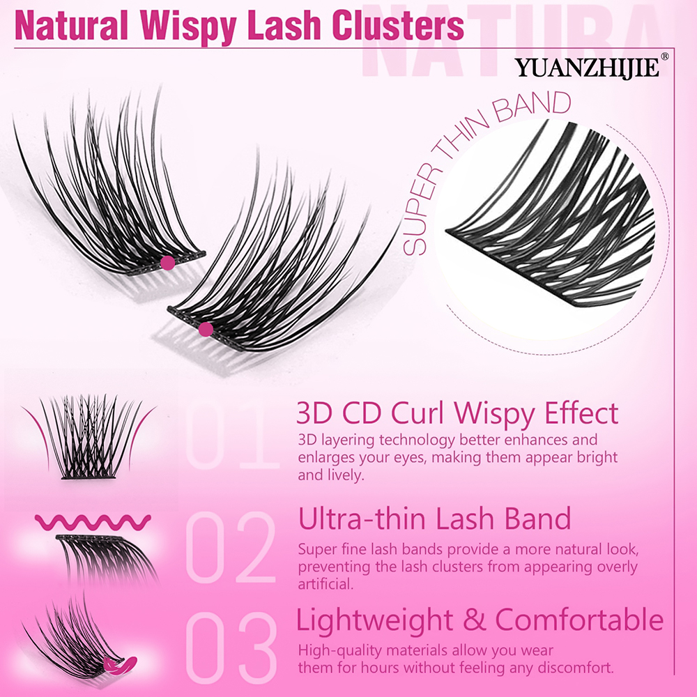 New Arrival YUANZHIJIE C D Cur - مراجعة Eyelash Extension Hybrid وسعره