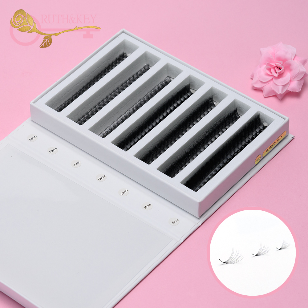 2000 Fans 0.05 0.07 Mix C D La - مراجعة Eyelash Extension Russian Volume وسعره