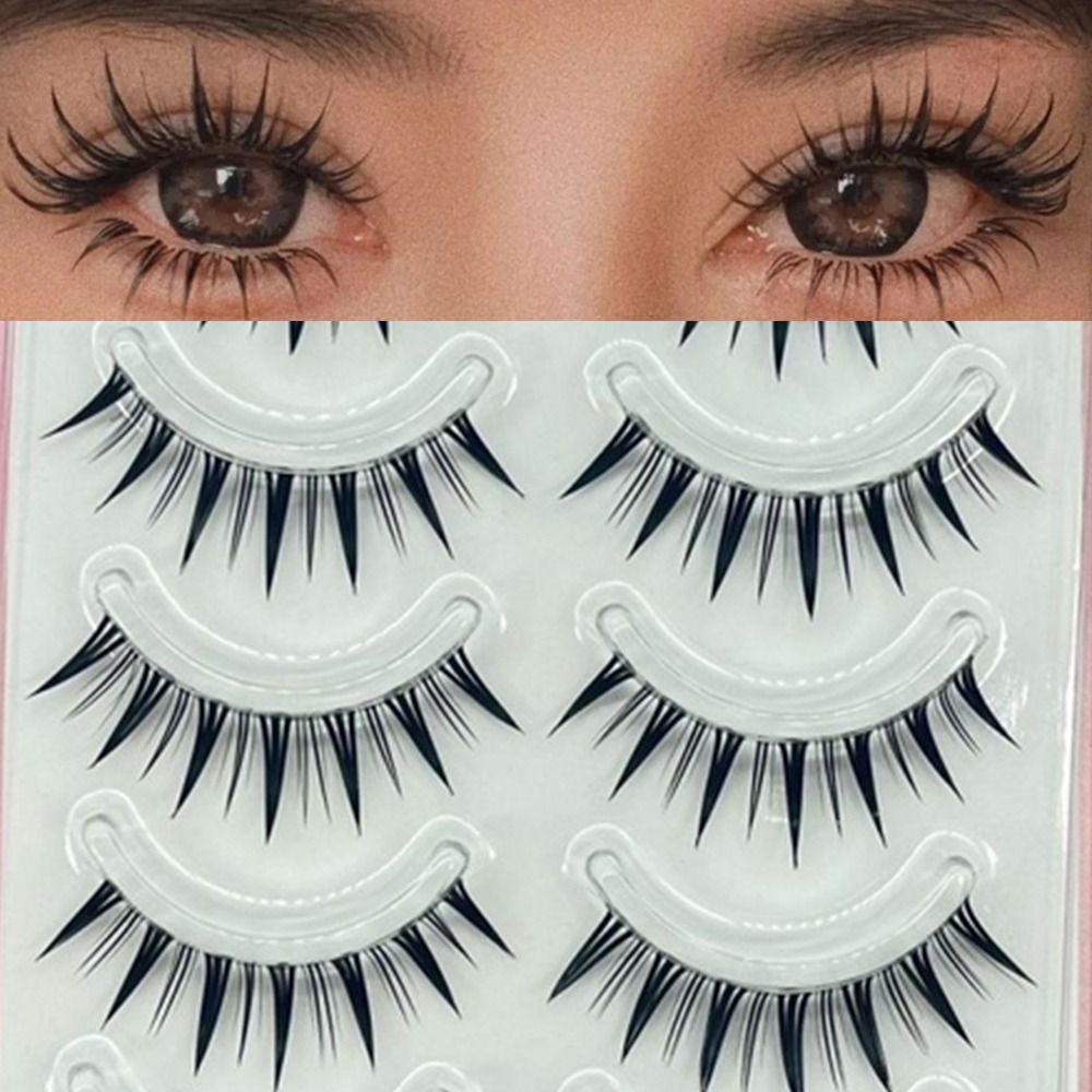 5 Pairs Pack Japanese Cosplay  - مراجعة Eyelash Extension Wet Look وسعره