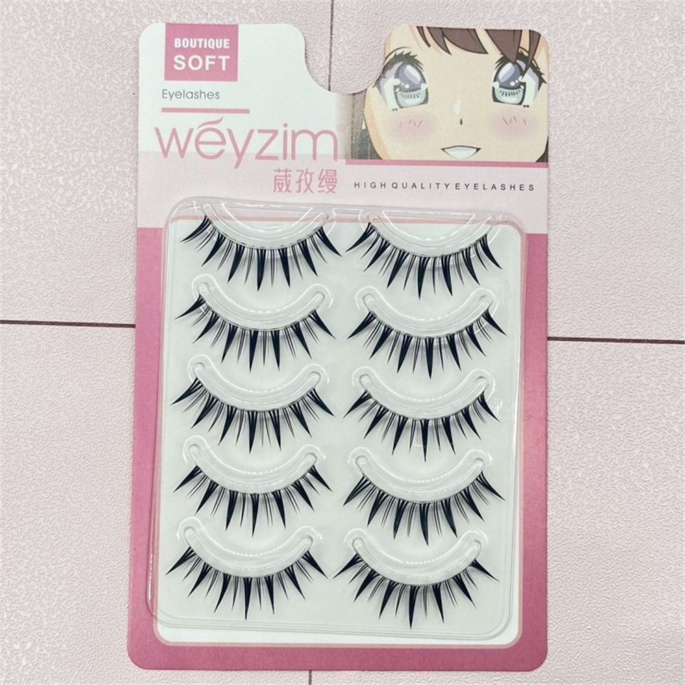 5 Pairs Pack Japanese Cosplay  - مراجعة Eyelash Extension Wet Look وسعره