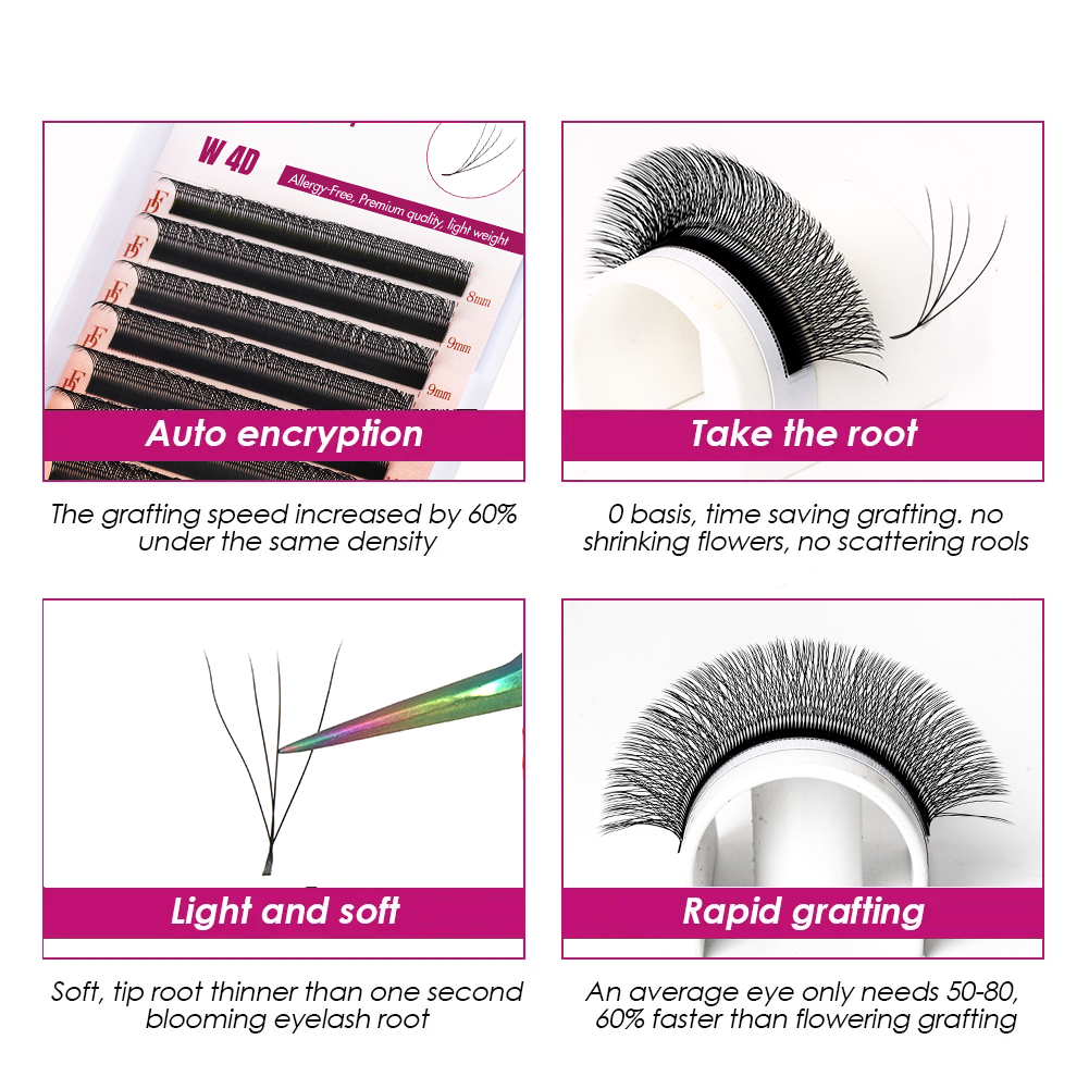 FADVAN 3D/4D/5D W Shape Eyelas - مراجعة Eyelash Extension Hybrid وسعره