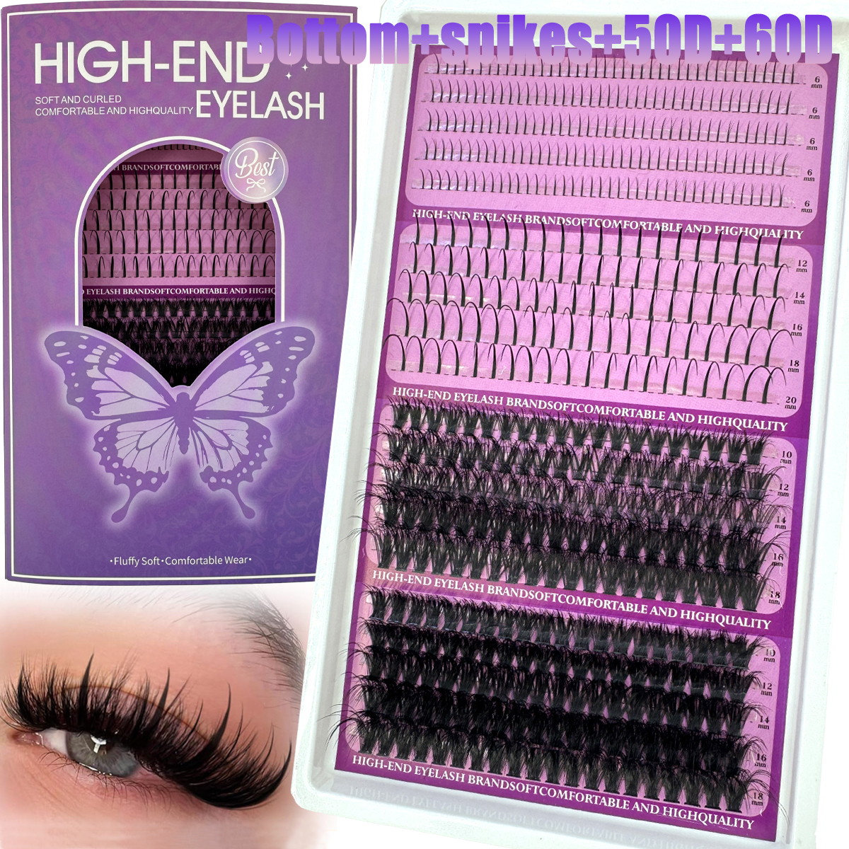 20Rows Lash Spikes Eyelash Clu - مراجعة Eyelash Extension Wet Look وسعره