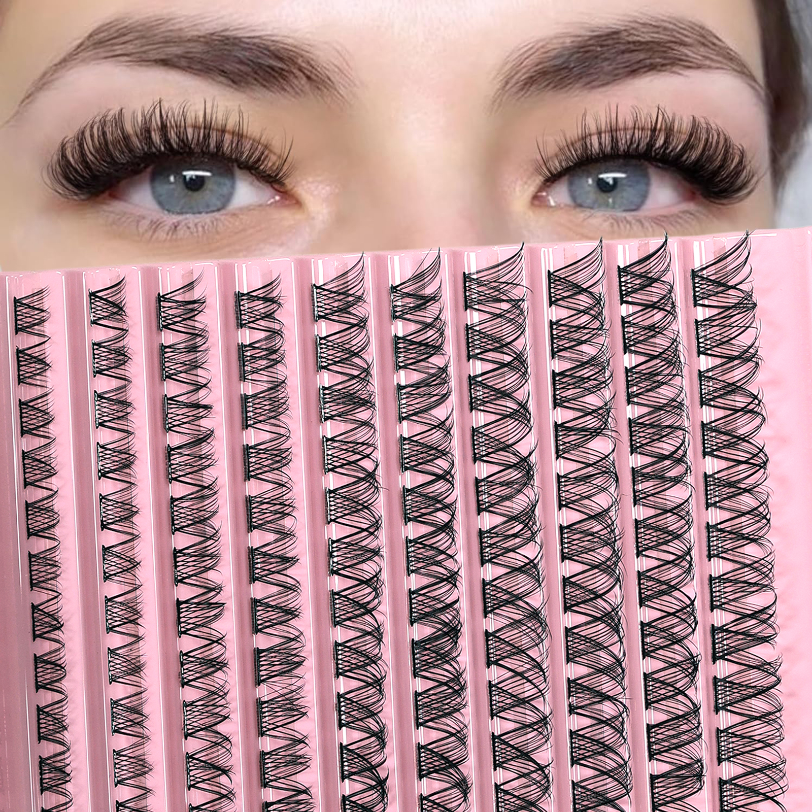 110Pcs Cluster Eyelash Extensi - مراجعة Eyelash Extension Hybrid وسعره
