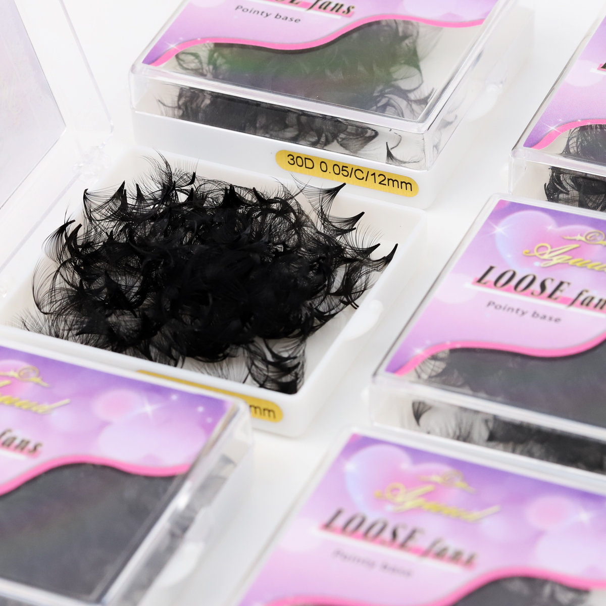 AGUUD 30D 40D Cluster Loose Fa - مراجعة Eyelash Extension Russian Volume وسعره