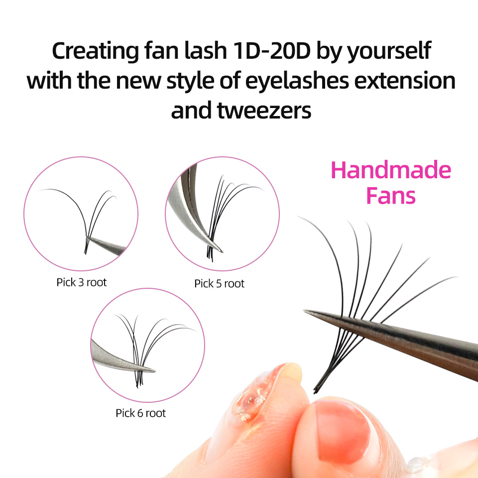 RUJADE 5 Cases/Lot False Eyela - مراجعة Eyelash Extension Russian Volume وسعره
