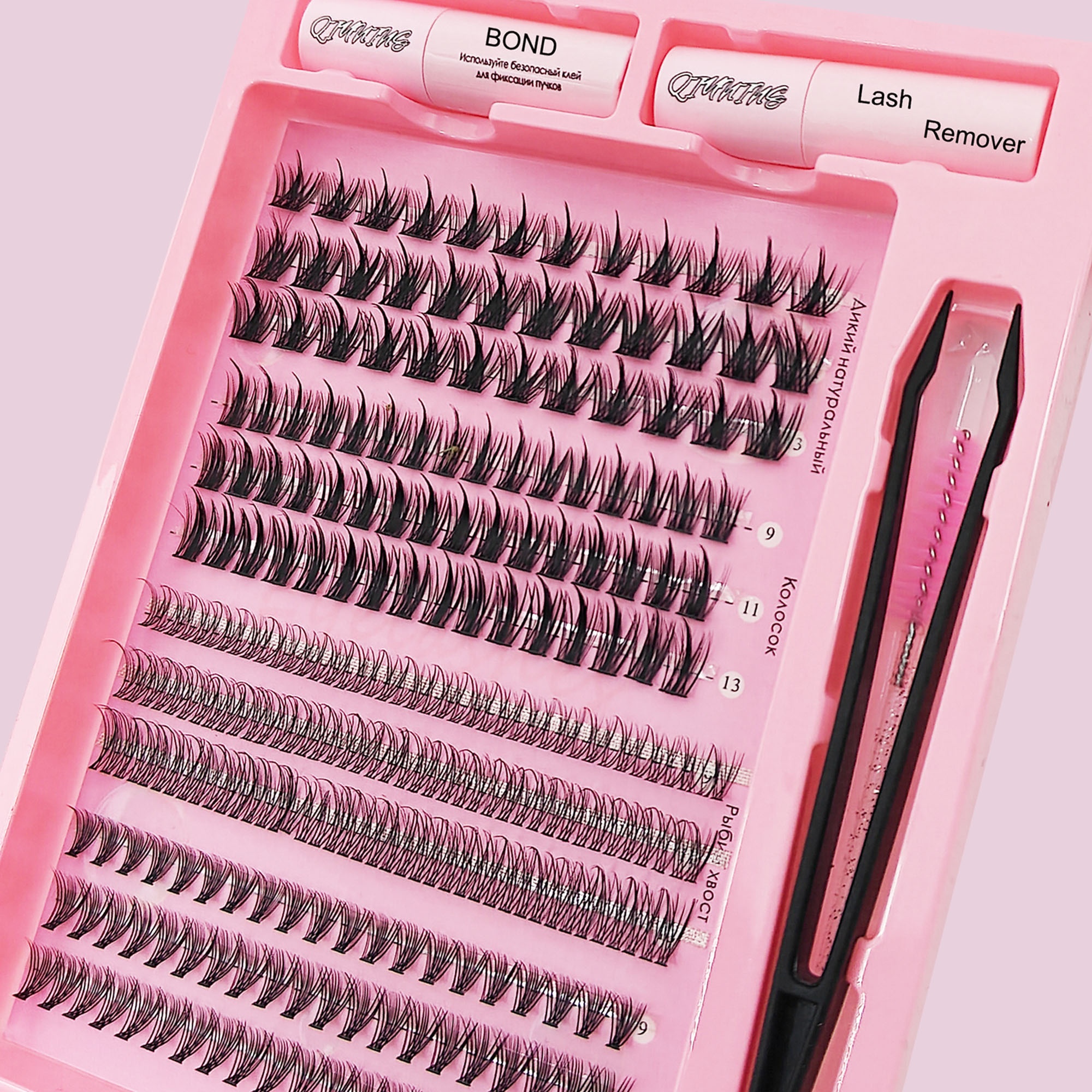 QIUNING Manga Lash Clusters Ki - مراجعة Eyelash Extension Wet Look وسعره